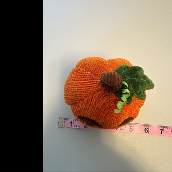Starbucks Jack-O-Lantern 2007 Small Vintage Halloween Fall Pumpkin Knit Plush - Picture 4 of 8